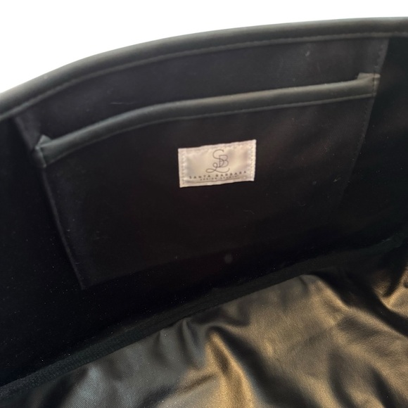 NWT SANTA BARBARA Dog Mom Savannah Canvas Tote Bag Black with Leather Straps - Picture 6 of 12